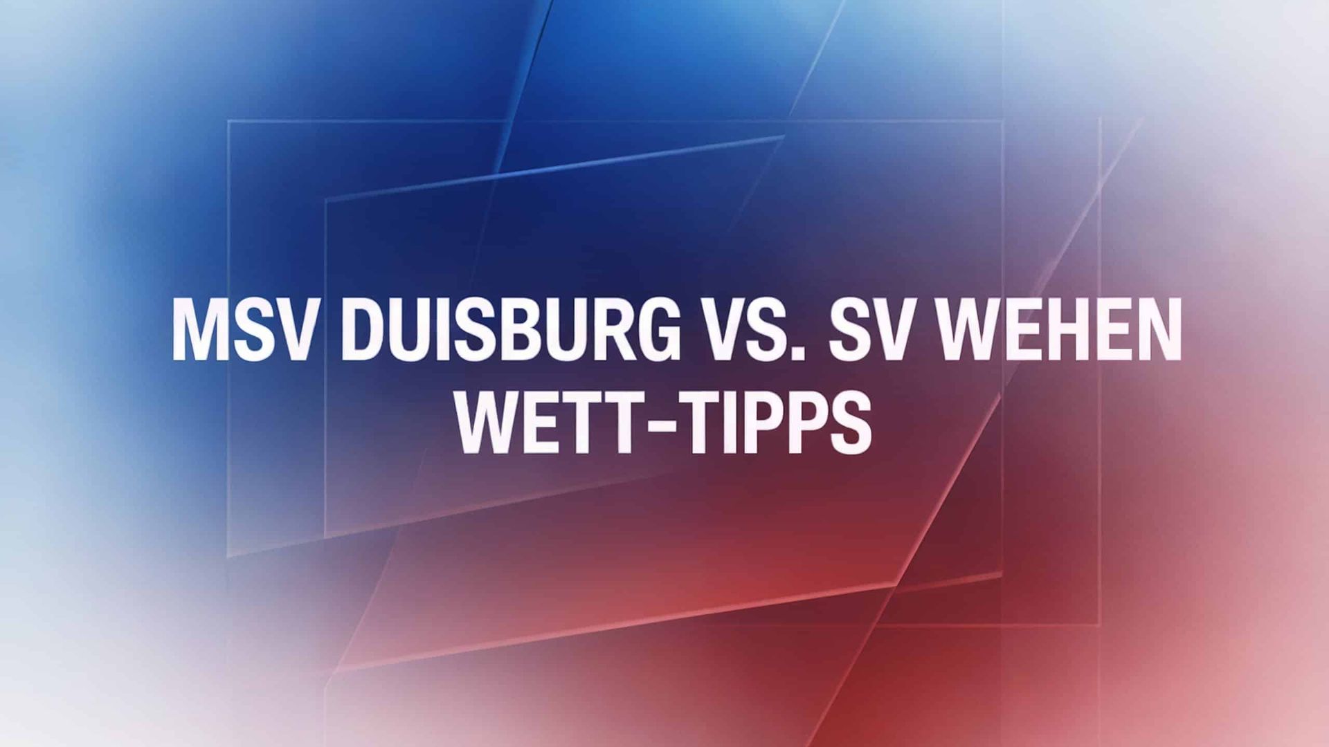 MSV Duisburg vs. SV Wehen Wett-Tipps und Spielprognose | 13.09.2025