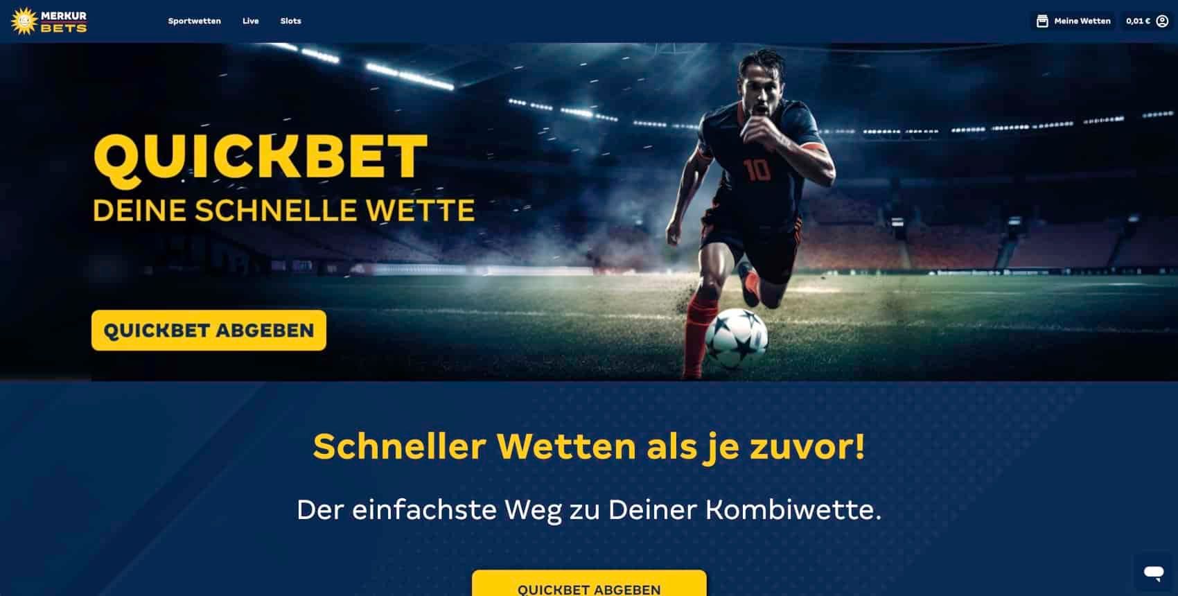 Quickbet bei Merkur Bets: Revolution im Online-Sportwetten – Schneller Wetten als je zuvor!