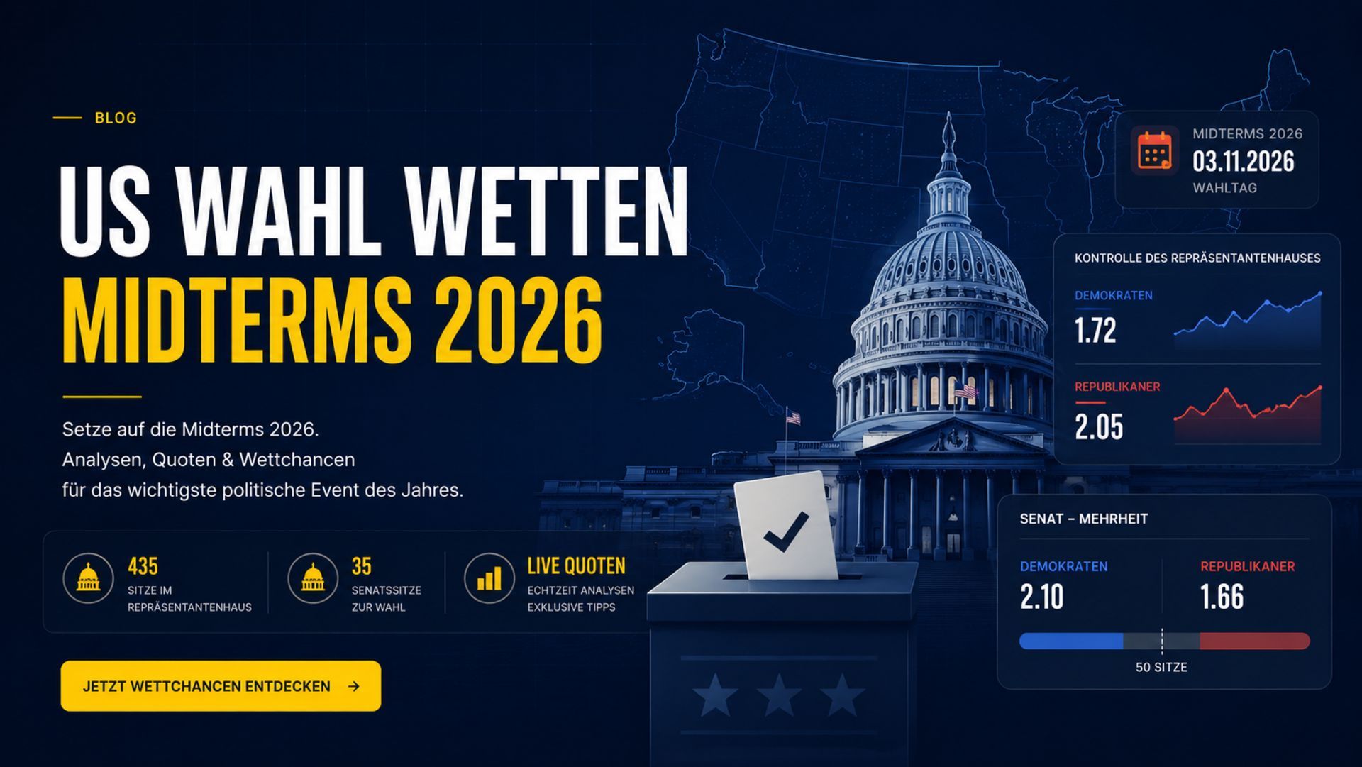 US Wahl Wetten zu den Midterms 2026
