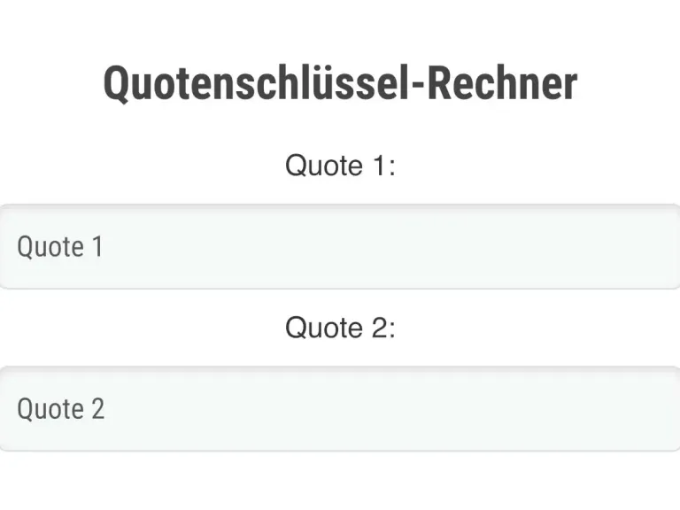 Quotenschlüssel-Rechner: Das beste Tool für deine Wettstrategie!